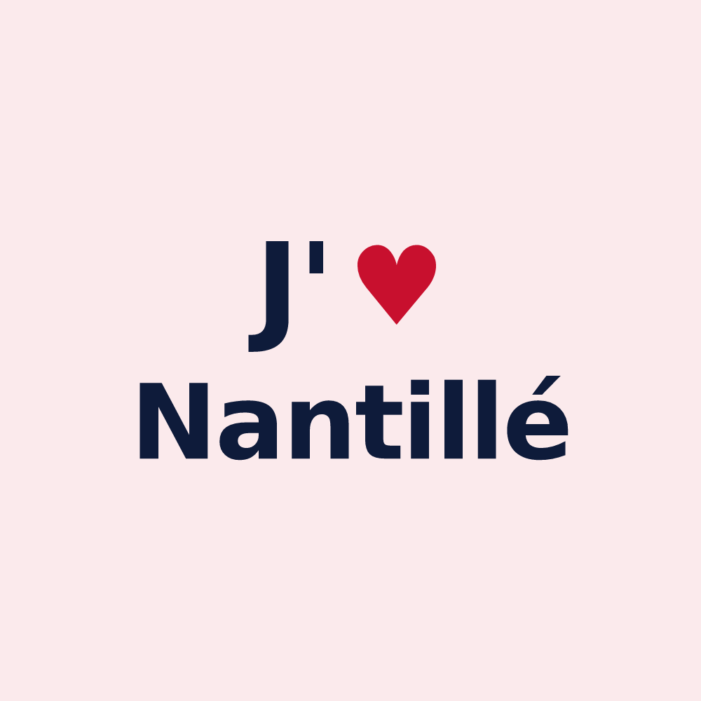 Magnet personnalisé Nantillé — design J'aime Nantillé
