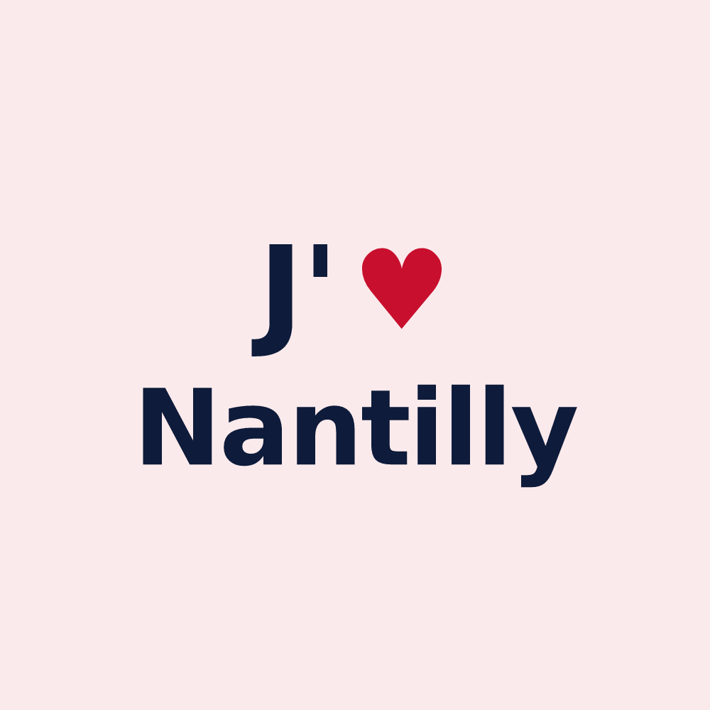 Magnet personnalisé Nantilly — design J'aime Nantilly