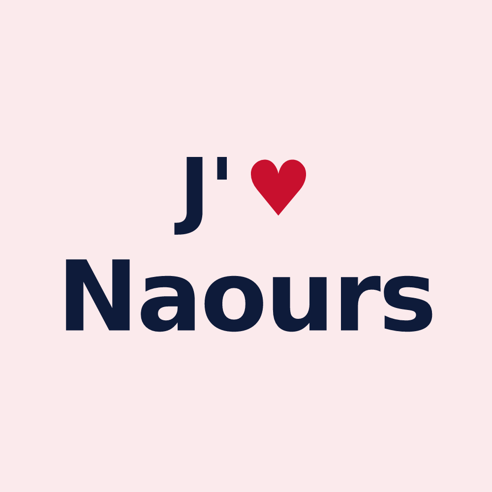 Magnet personnalisé Naours — design J'aime Naours