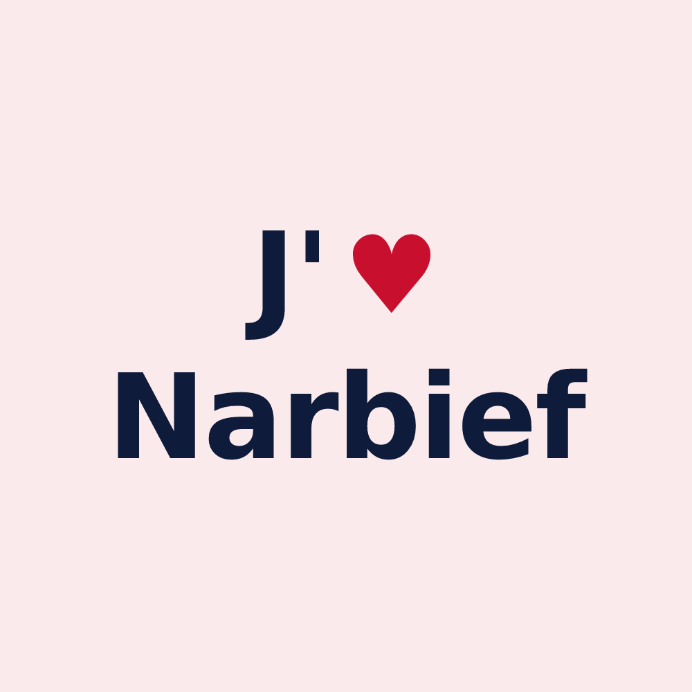 Magnet personnalisé Narbief — design J'aime Narbief