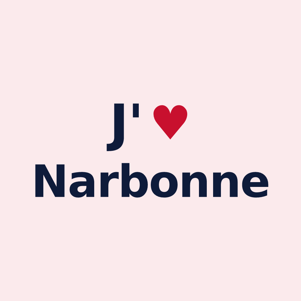 Magnet personnalisé Narbonne — design J'aime Narbonne