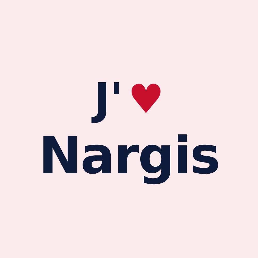 Magnet personnalisé Nargis — design J'aime Nargis