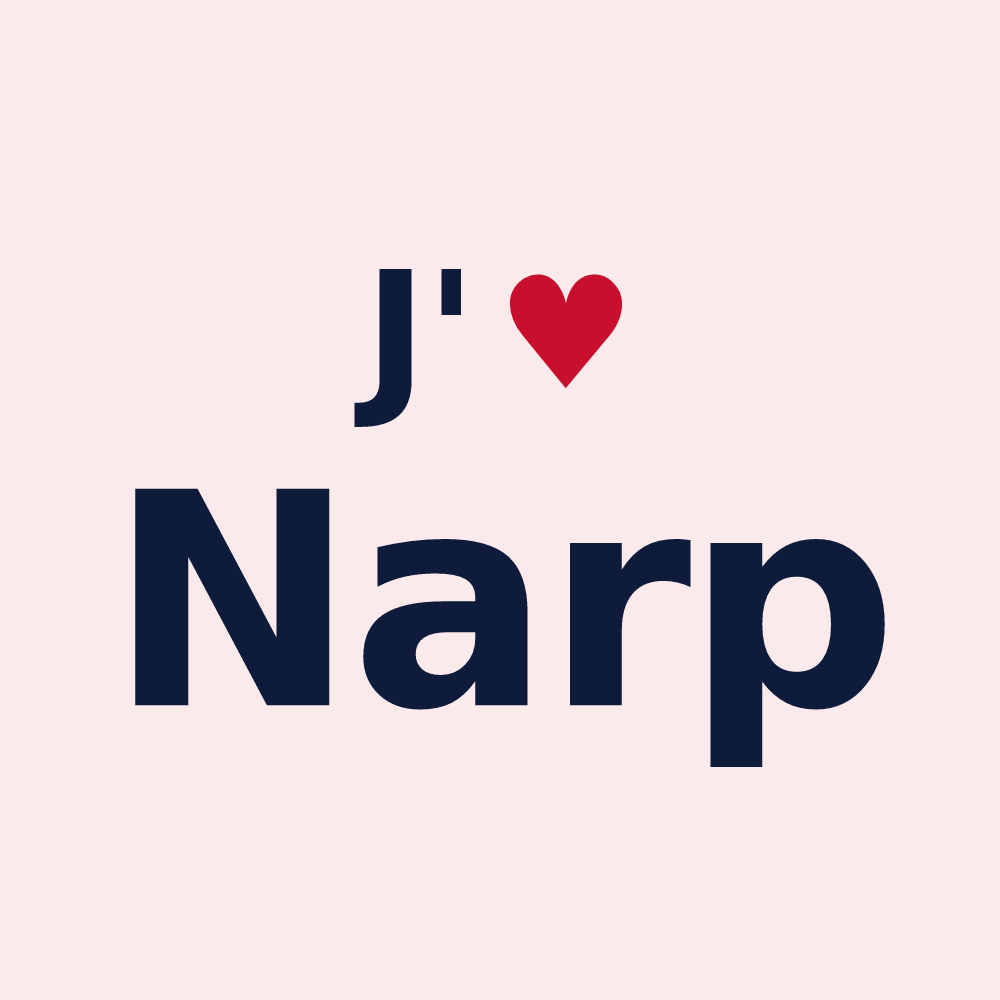 Magnet personnalisé Narp — design J'aime Narp