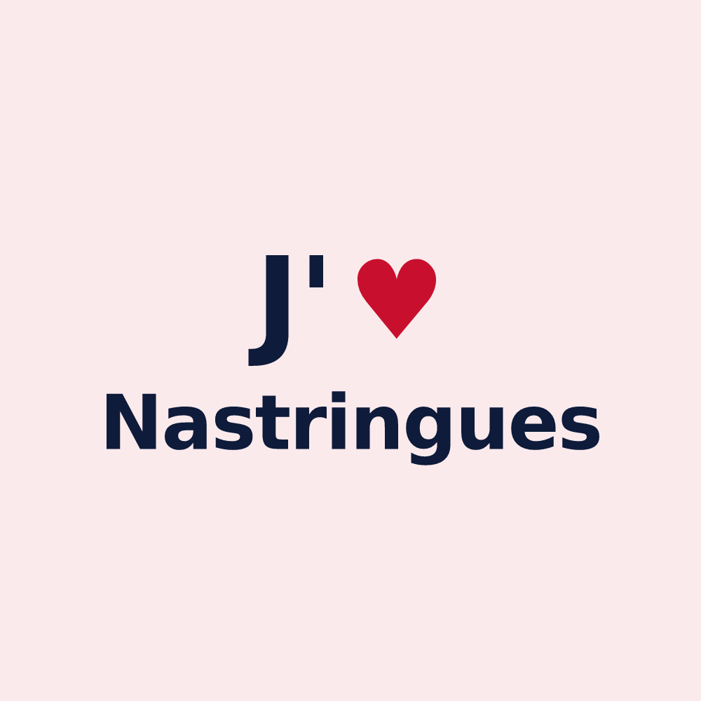 Magnet personnalisé Nastringues — design J'aime Nastringues