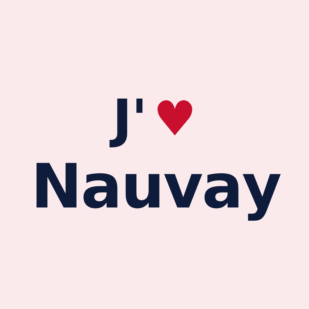 Magnet personnalisé Nauvay — design J'aime Nauvay