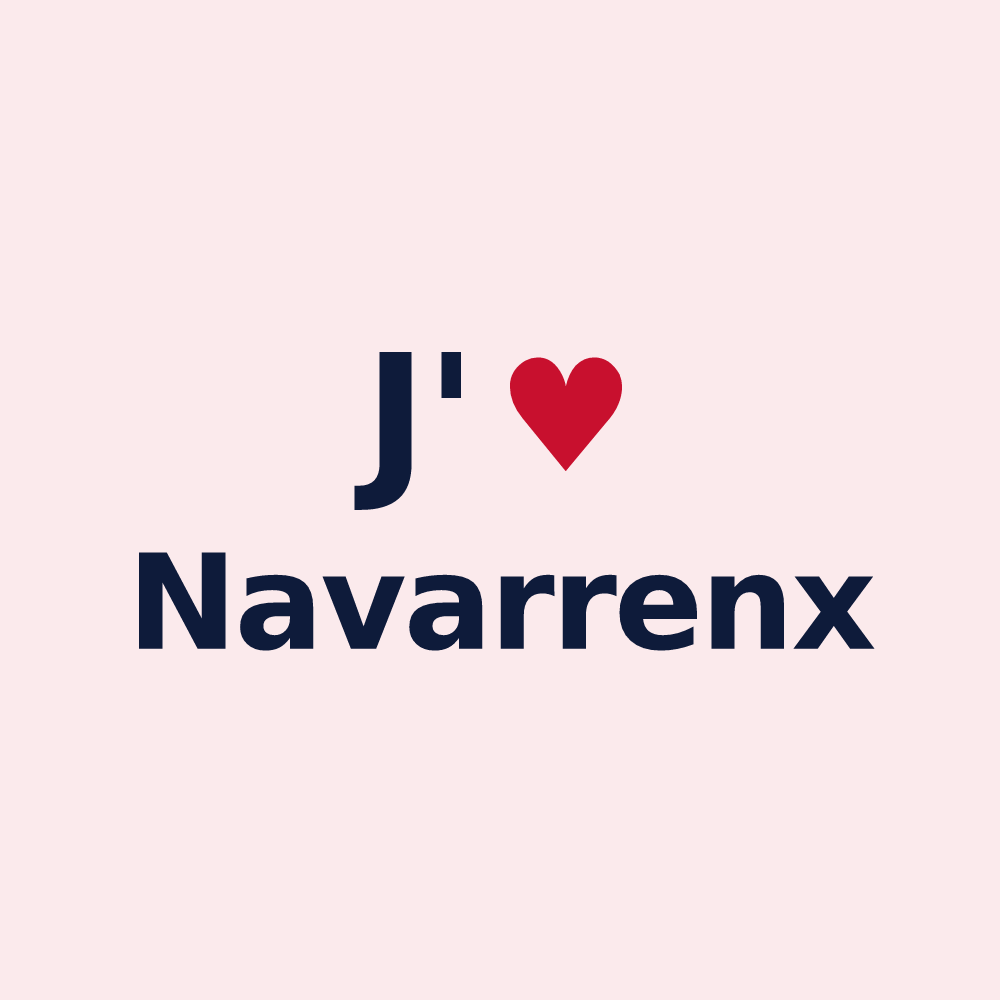 Magnet personnalisé Navarrenx — design J'aime Navarrenx