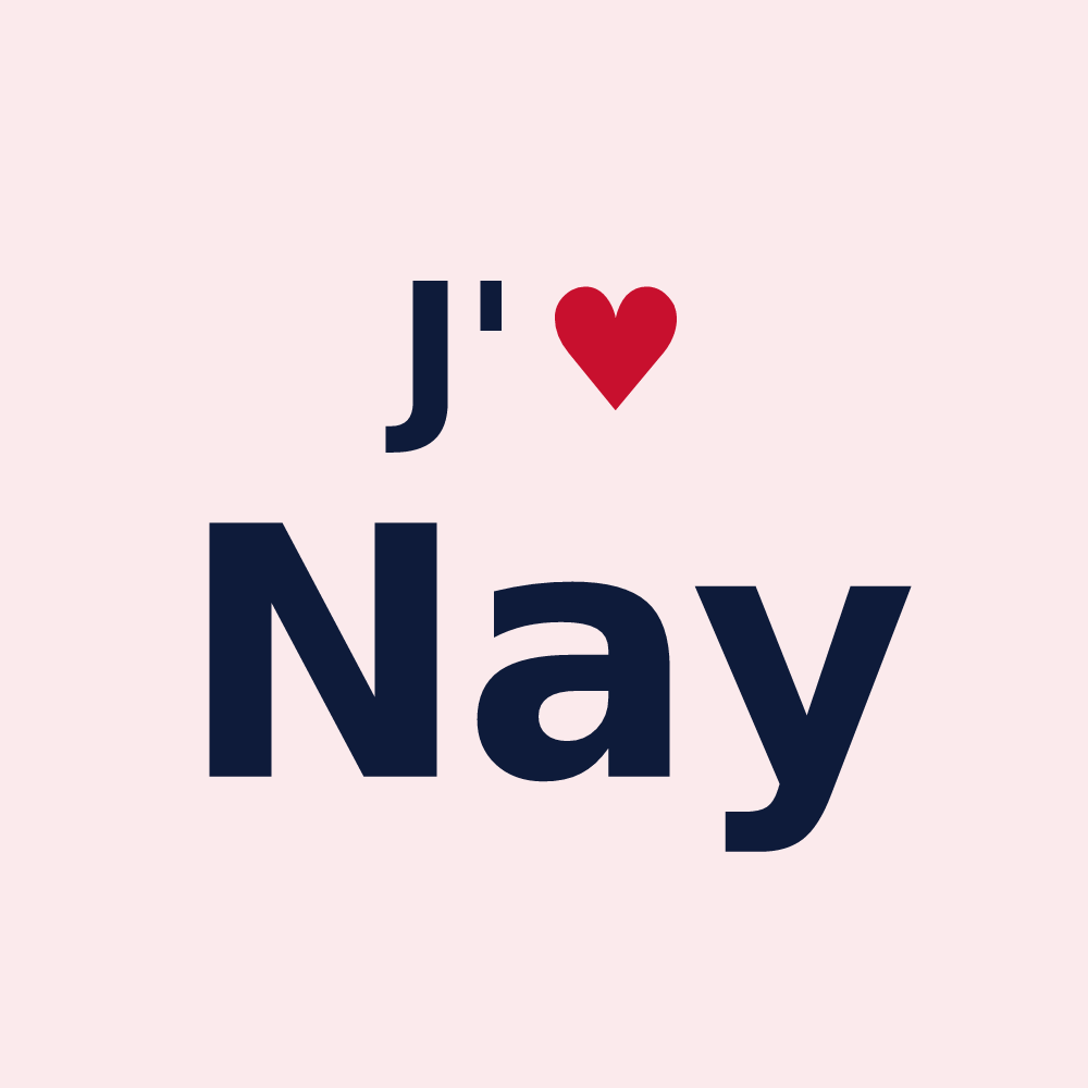 Magnet personnalisé Nay — design J'aime Nay