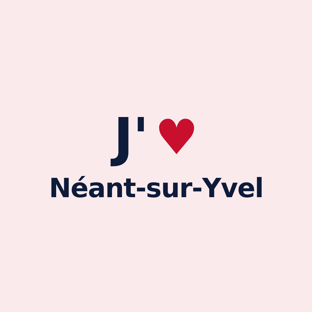 Magnet personnalisé Néant-sur-Yvel — design J'aime Néant-sur-Yvel