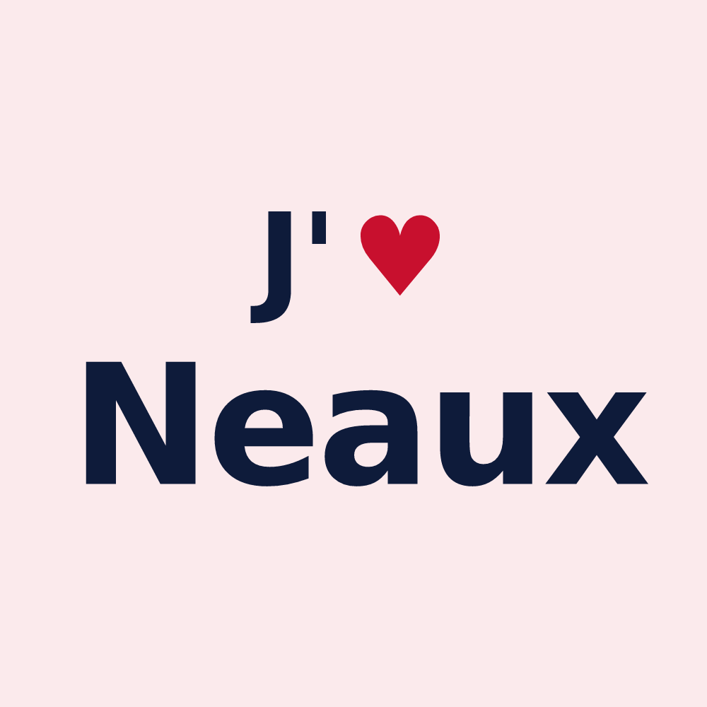 Magnet personnalisé Neaux — design J'aime Neaux