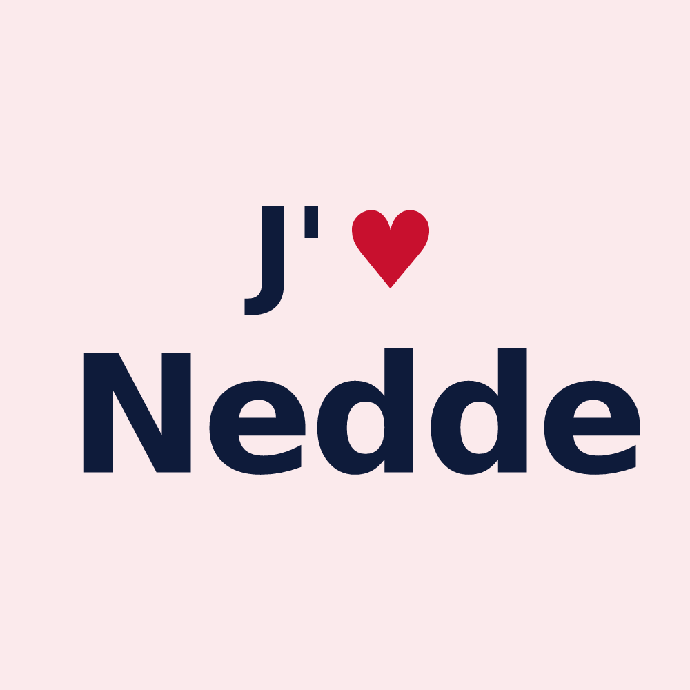 Magnet personnalisé Nedde — design J'aime Nedde