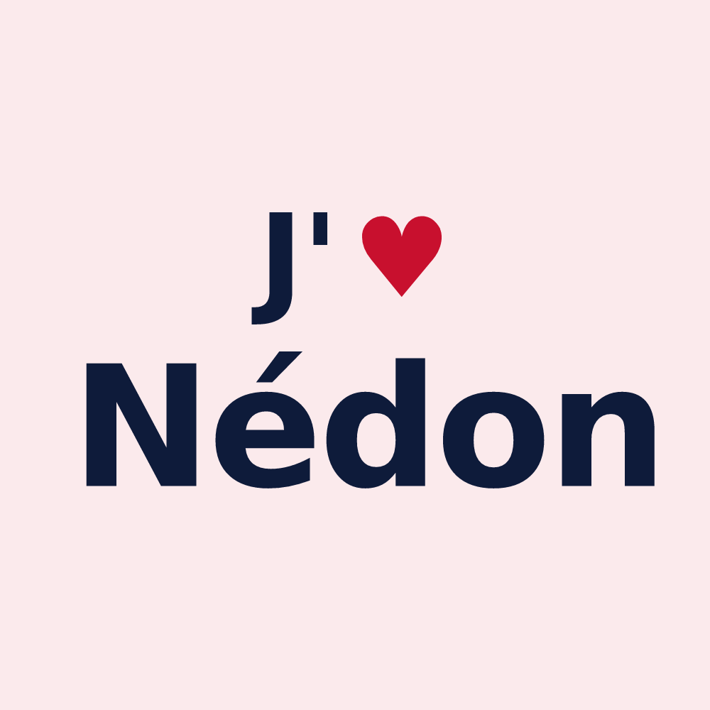 Magnet personnalisé Nédon — design J'aime Nédon
