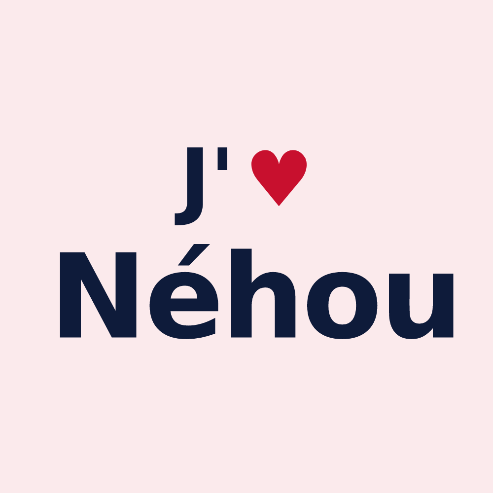 Magnet personnalisé Néhou — design J'aime Néhou