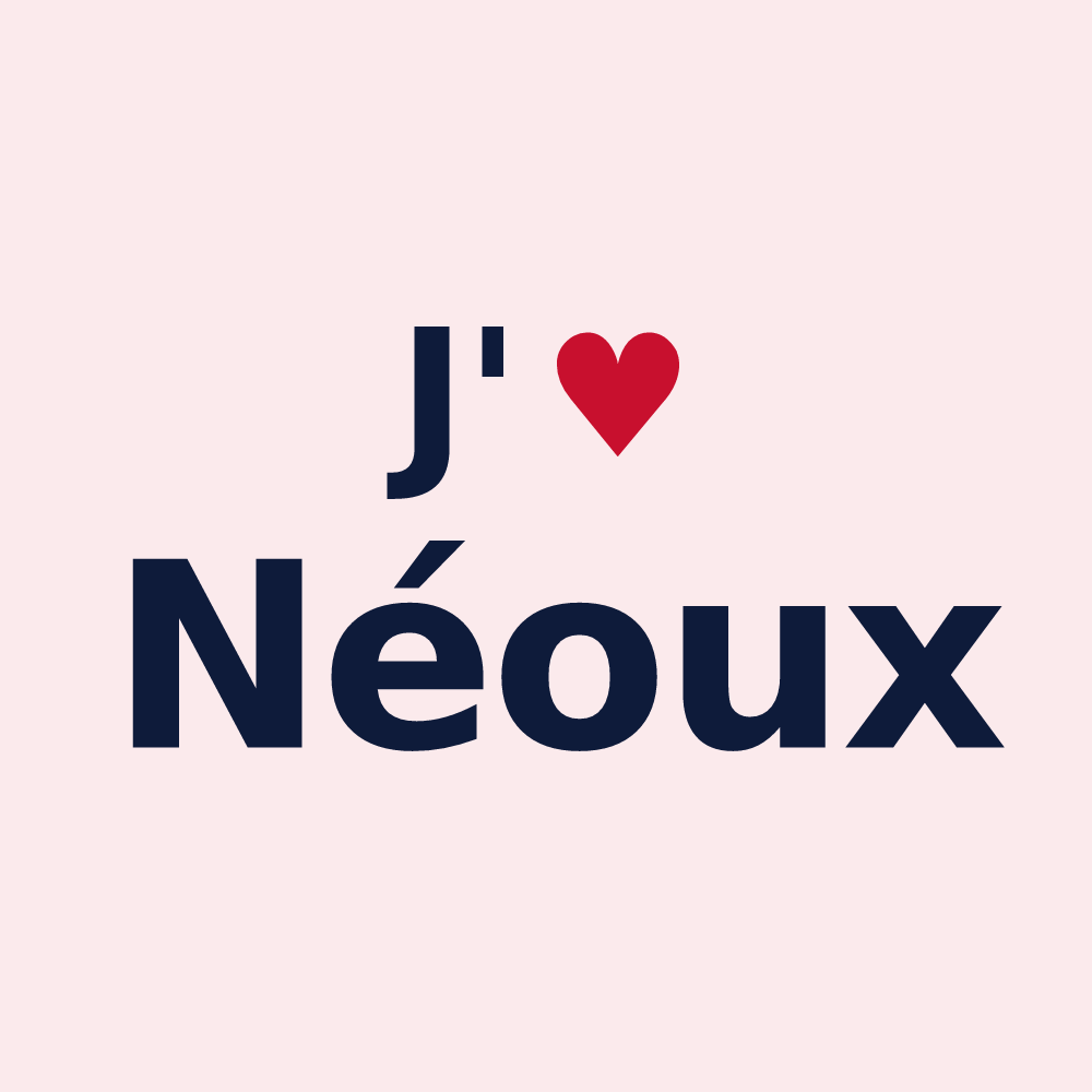 Magnet personnalisé Néoux — design J'aime Néoux
