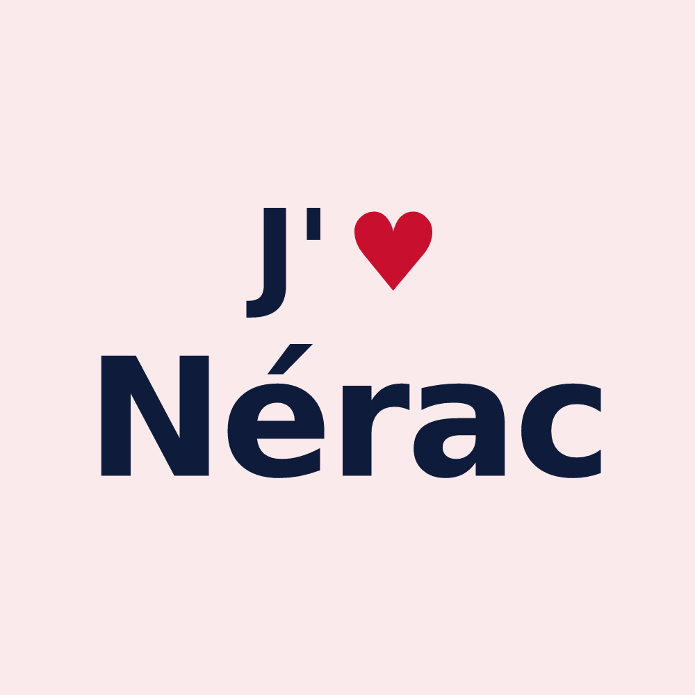 Magnet personnalisé Nérac — design J'aime Nérac