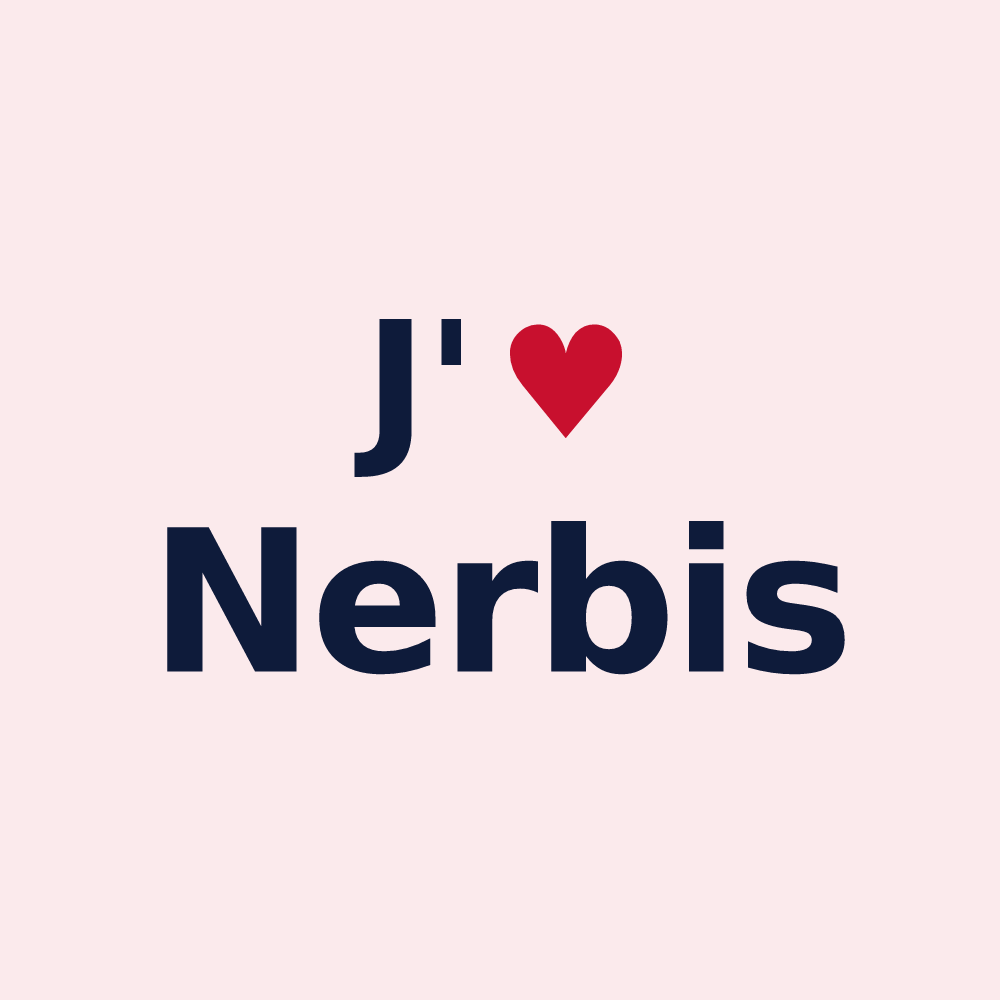 Magnet personnalisé Nerbis — design J'aime Nerbis