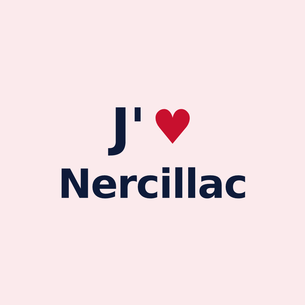 Magnet personnalisé Nercillac — design J'aime Nercillac