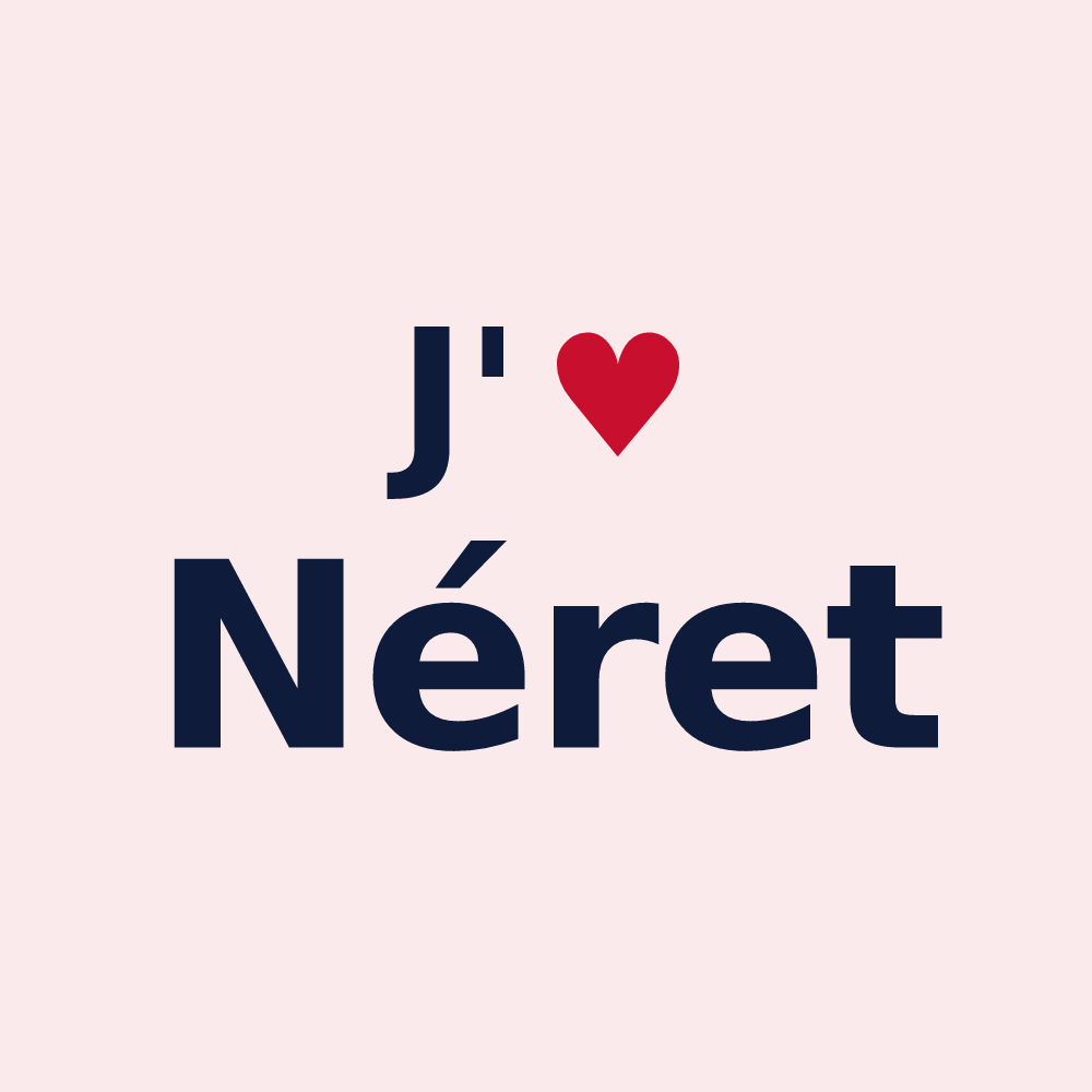 Magnet personnalisé Néret — design J'aime Néret