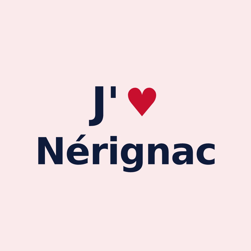 Magnet personnalisé Nérignac — design J'aime Nérignac