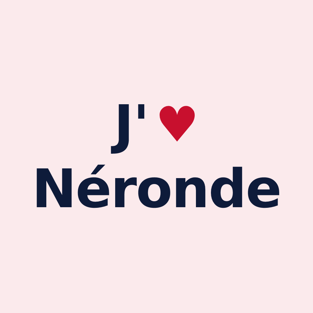 Magnet personnalisé Néronde — design J'aime Néronde