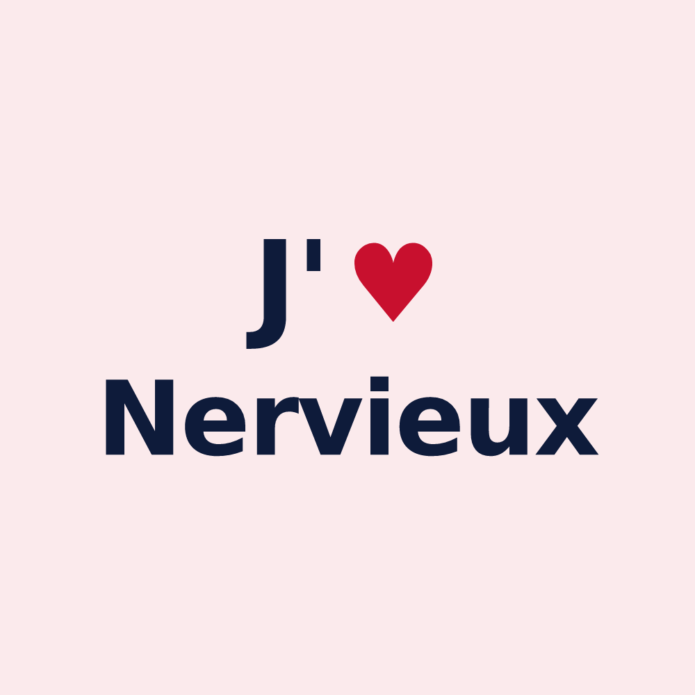 Magnet personnalisé Nervieux — design J'aime Nervieux