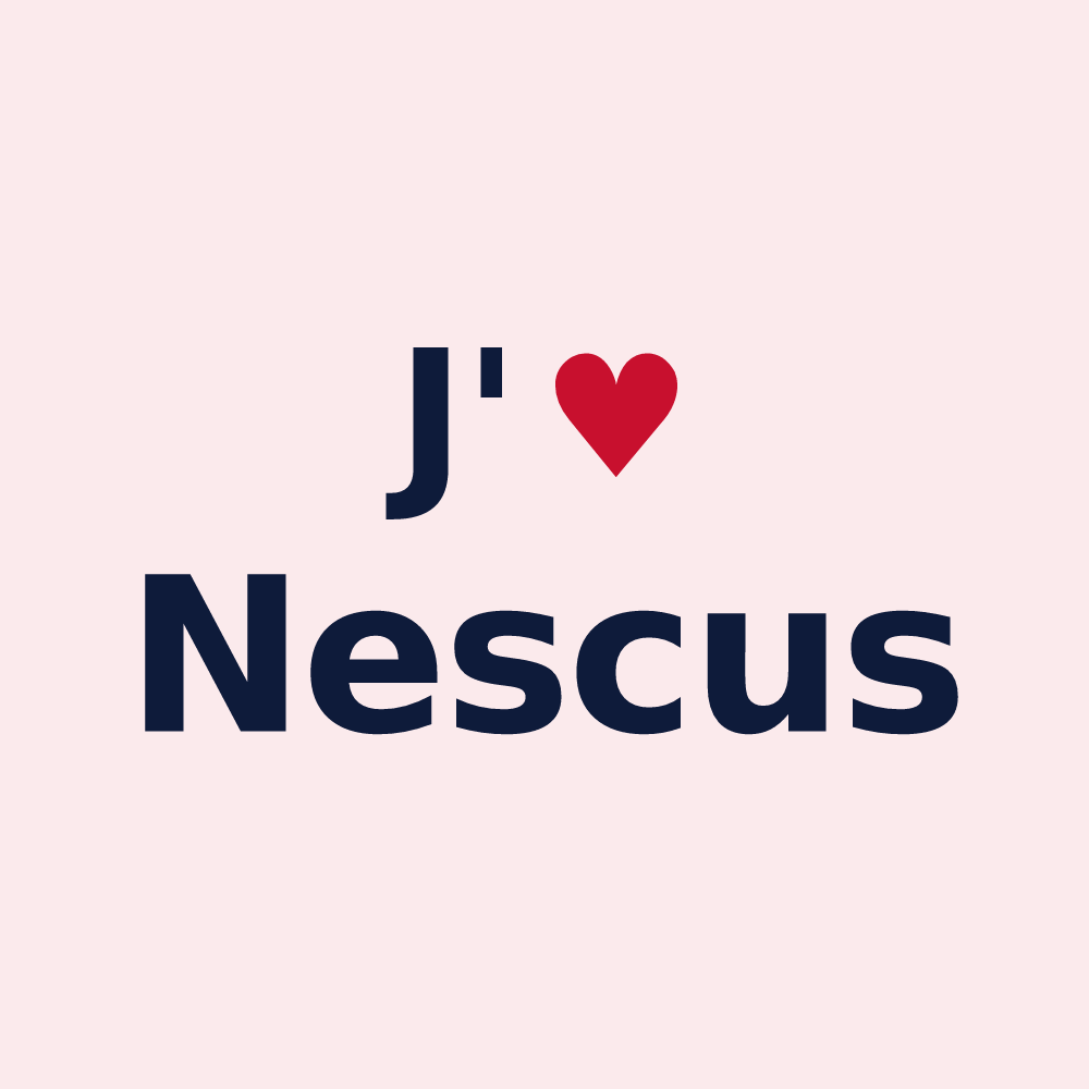 Magnet personnalisé Nescus — design J'aime Nescus