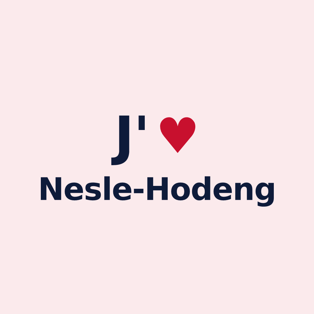 Magnet personnalisé Nesle-Hodeng — design J'aime Nesle-Hodeng