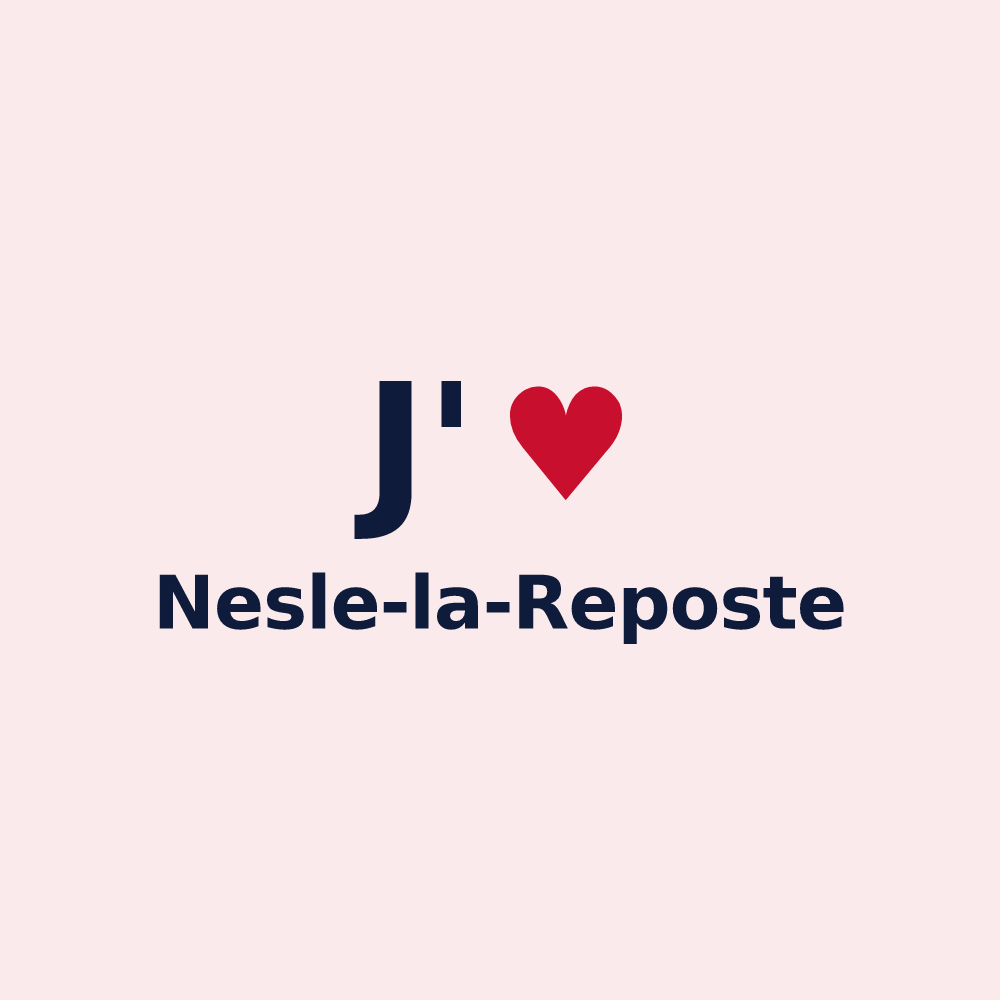 Magnet personnalisé Nesle-la-Reposte — design J'aime Nesle-la-Reposte