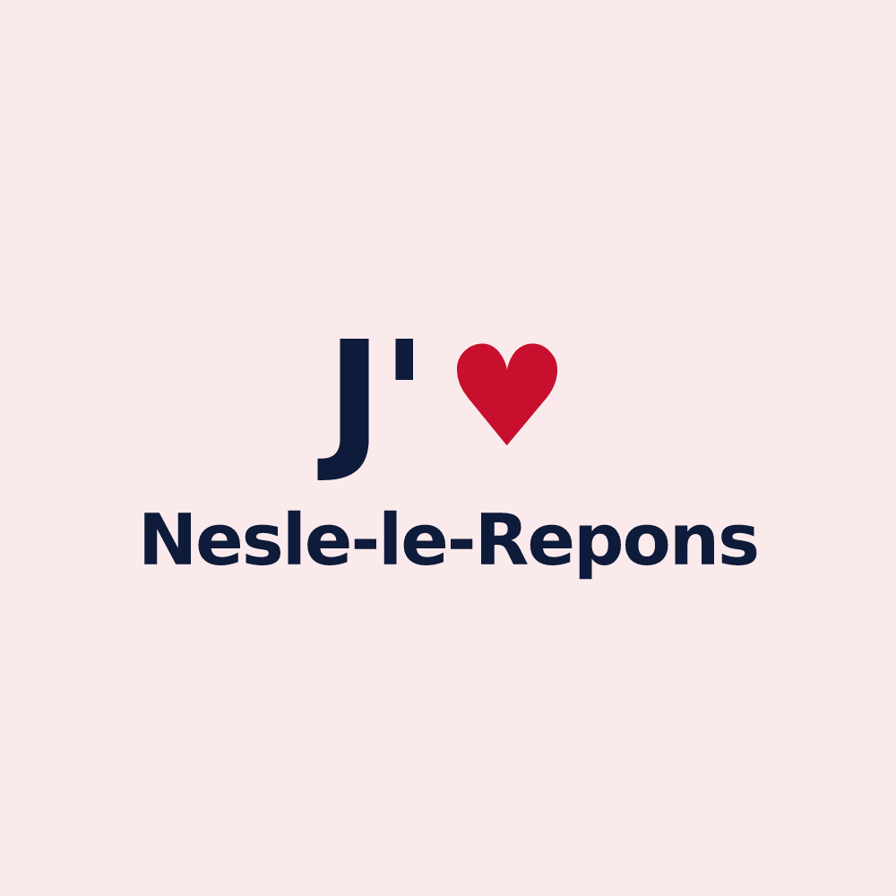 Magnet personnalisé Nesle-le-Repons — design J'aime Nesle-le-Repons