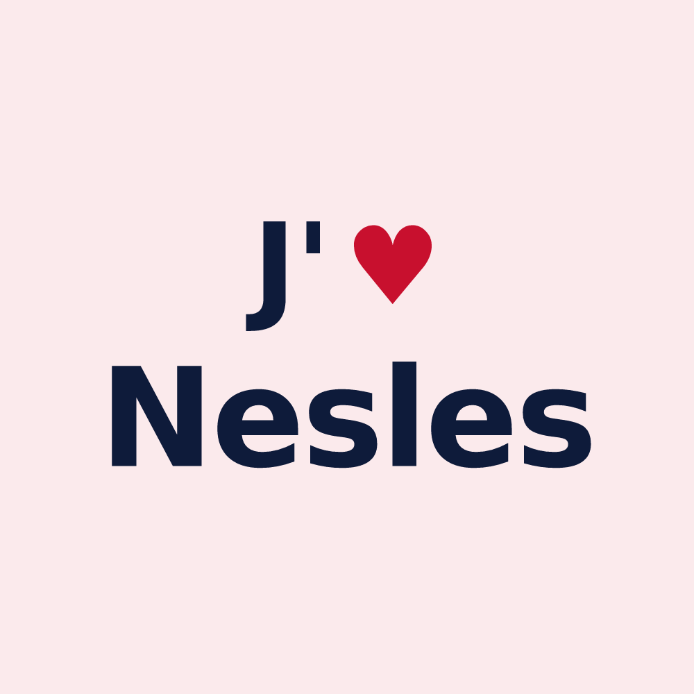 Magnet personnalisé Nesles — design J'aime Nesles