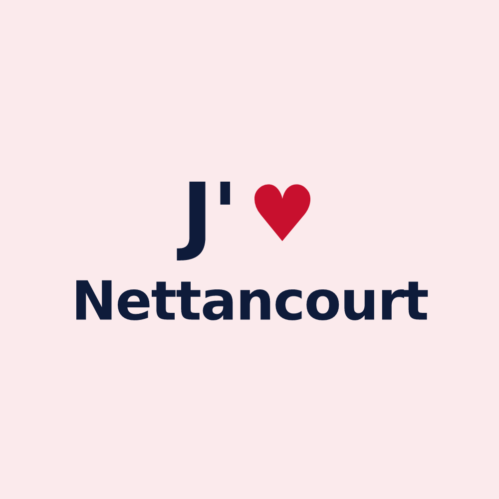 Magnet personnalisé Nettancourt — design J'aime Nettancourt