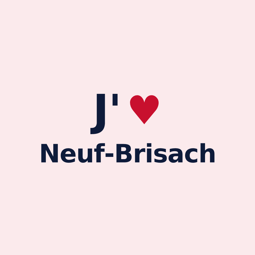 Magnet personnalisé Neuf-Brisach — design J'aime Neuf-Brisach
