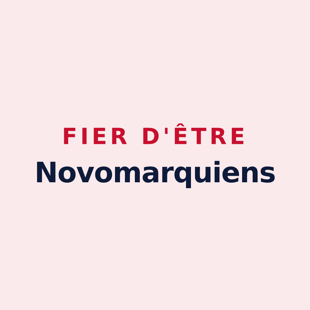 Magnet « Fier d'être Novomarquiens » — design pour Neuf-Marché