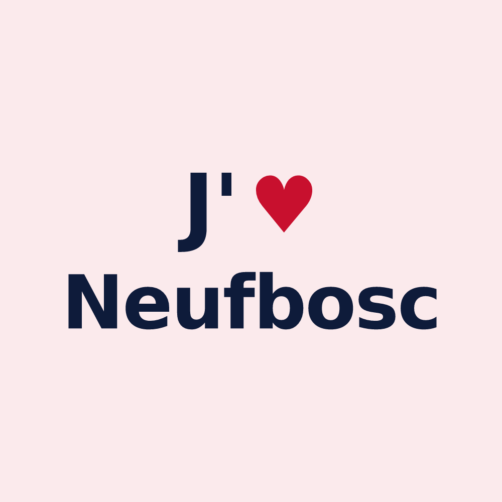 Magnet personnalisé Neufbosc — design J'aime Neufbosc
