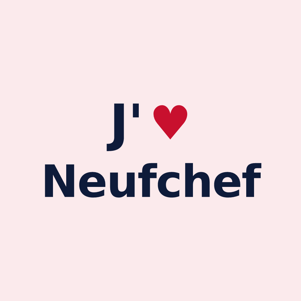 Magnet personnalisé Neufchef — design J'aime Neufchef