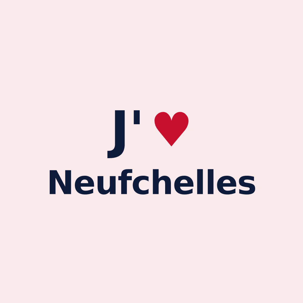 Magnet personnalisé Neufchelles — design J'aime Neufchelles