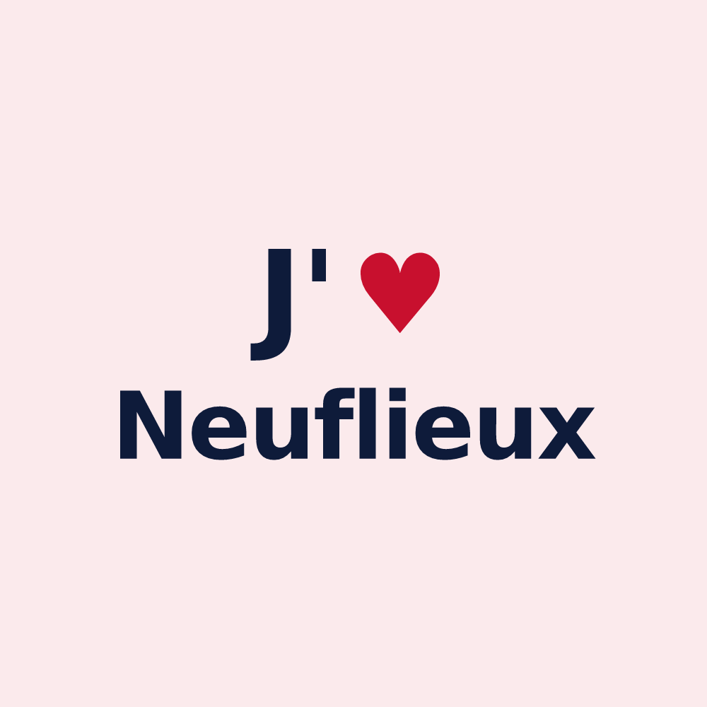 Magnet personnalisé Neuflieux — design J'aime Neuflieux