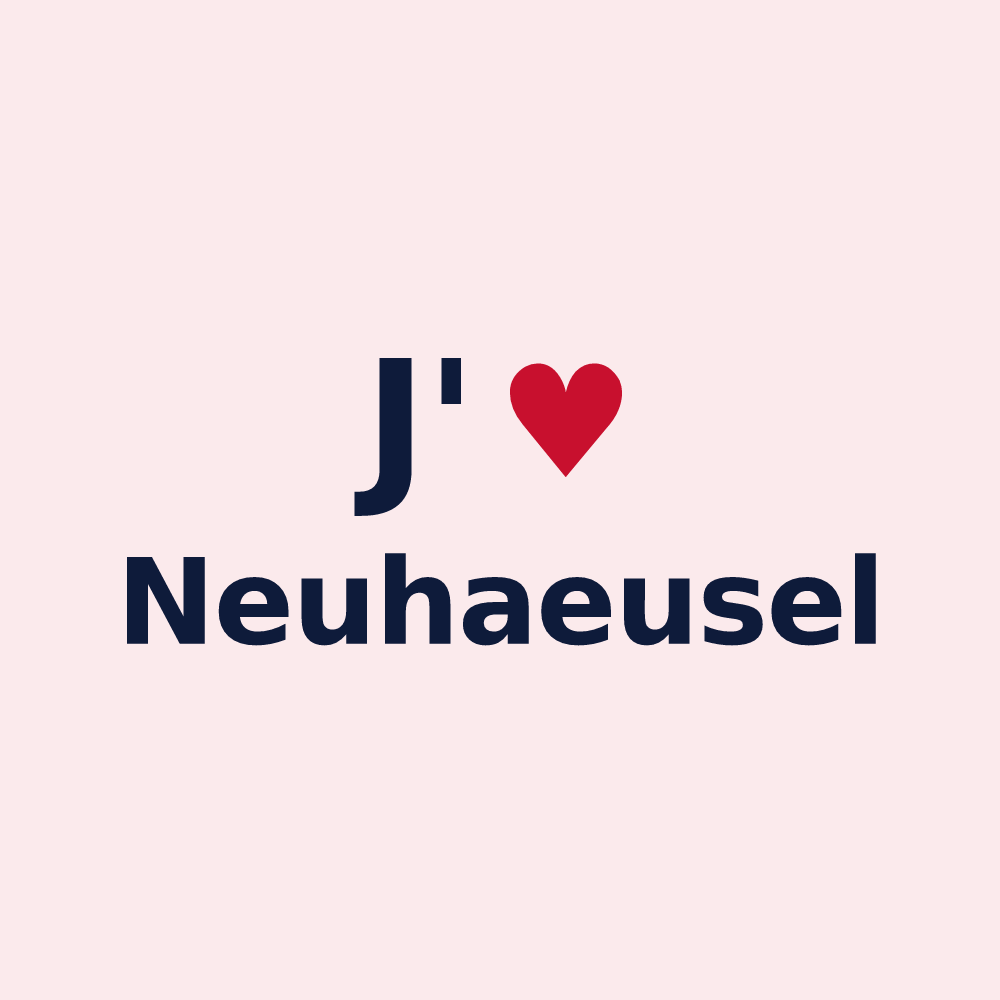 Magnet personnalisé Neuhaeusel — design J'aime Neuhaeusel