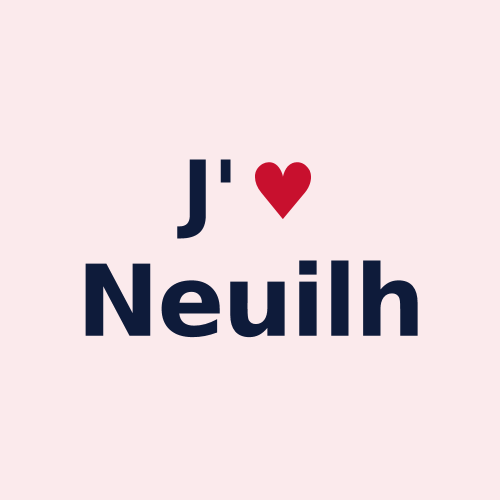 Magnet personnalisé Neuilh — design J'aime Neuilh
