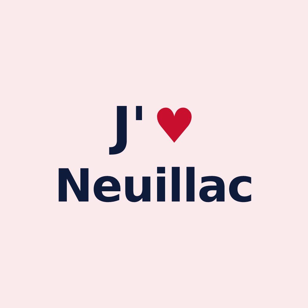 Magnet personnalisé Neuillac — design J'aime Neuillac