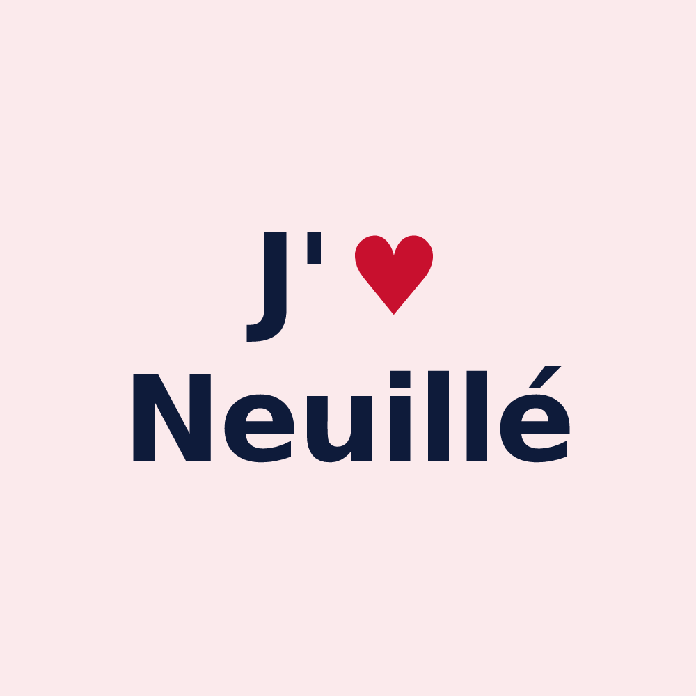 Magnet personnalisé Neuillé — design J'aime Neuillé