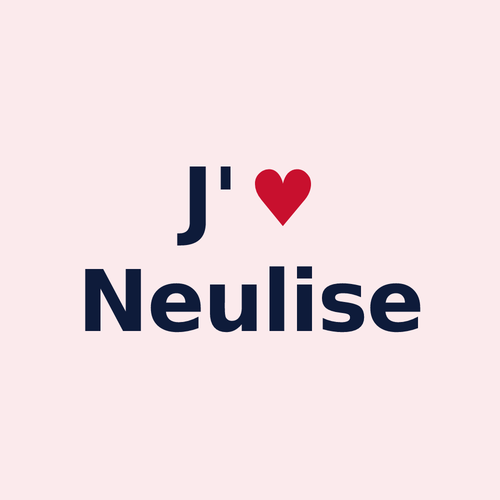 Magnet personnalisé Neulise — design J'aime Neulise
