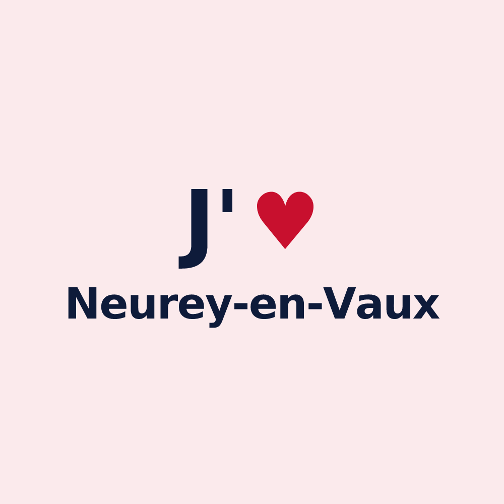 Magnet personnalisé Neurey-en-Vaux — design « J'aime Neurey-en-Vaux » imprimé sur le magnet