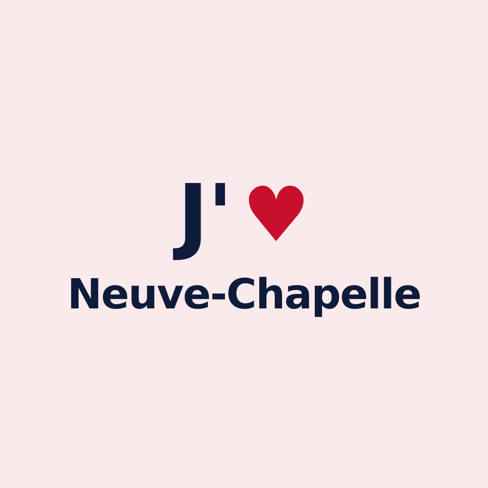 Magnet personnalisé Neuve-Chapelle — design J'aime Neuve-Chapelle