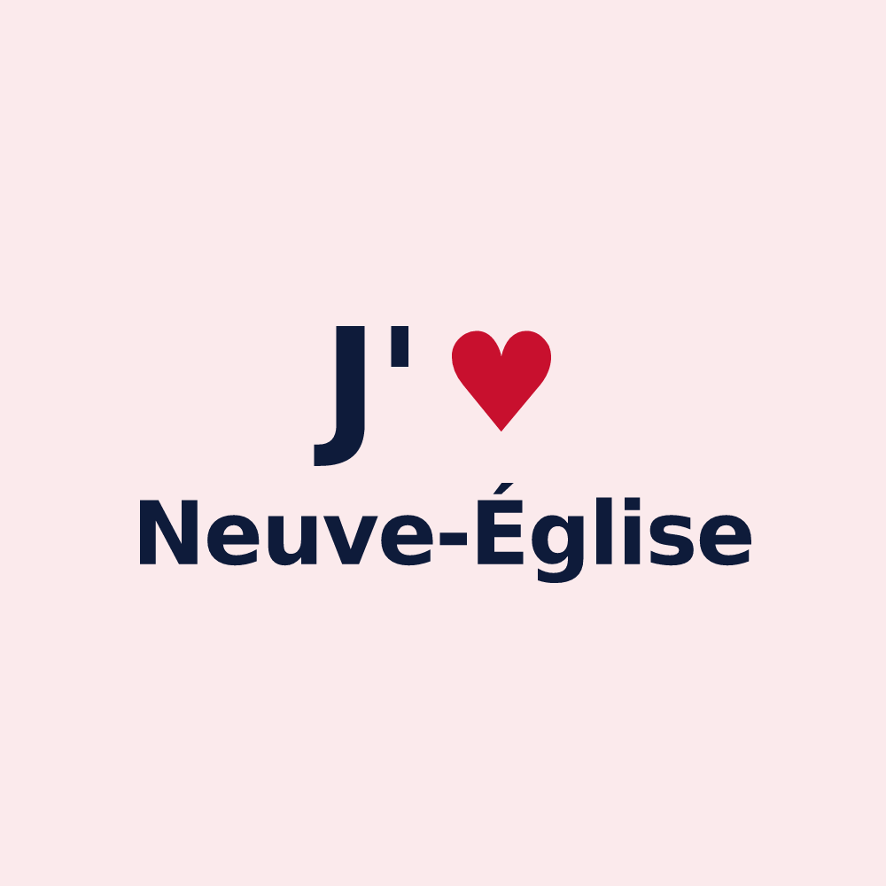 Magnet personnalisé Neuve-Église — design J'aime Neuve-Église