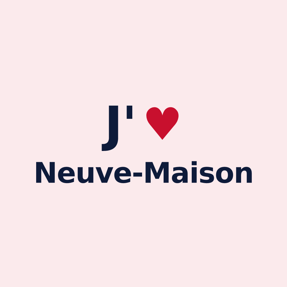 Magnet personnalisé Neuve-Maison — design J'aime Neuve-Maison