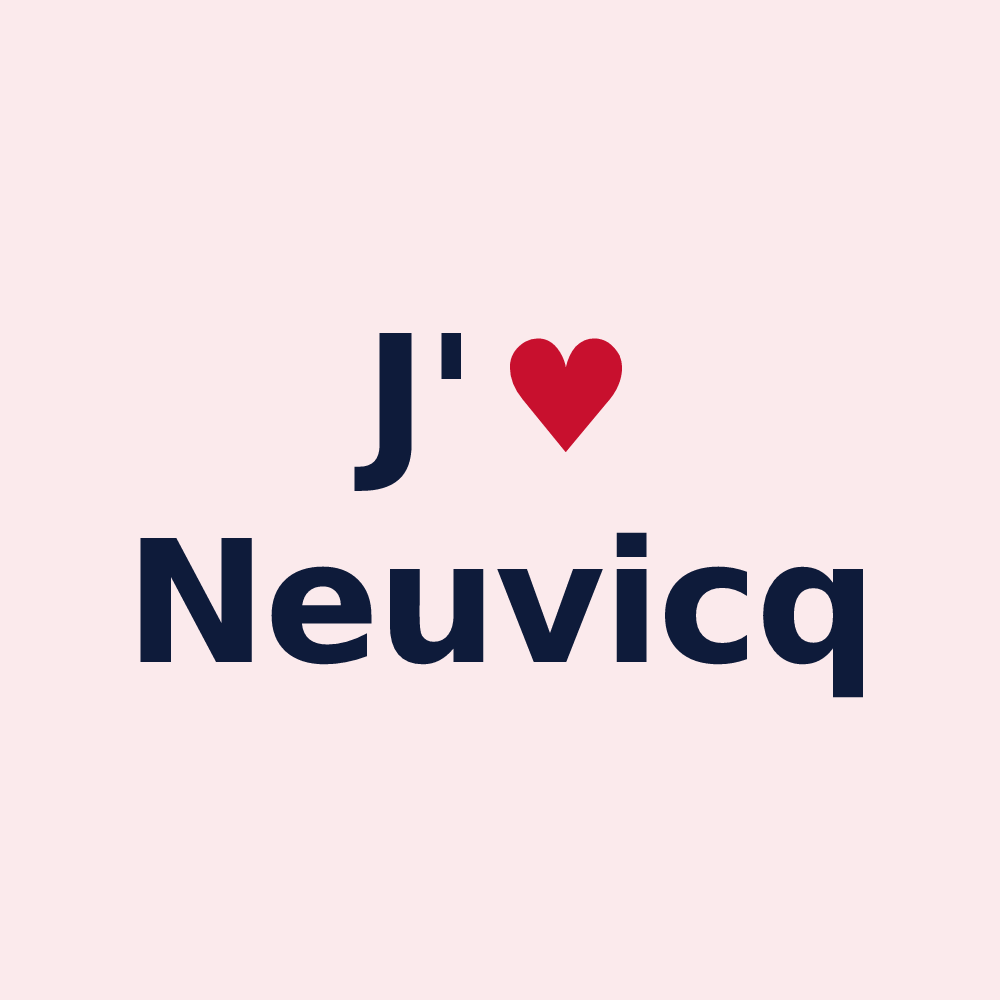 Magnet personnalisé Neuvicq — design J'aime Neuvicq