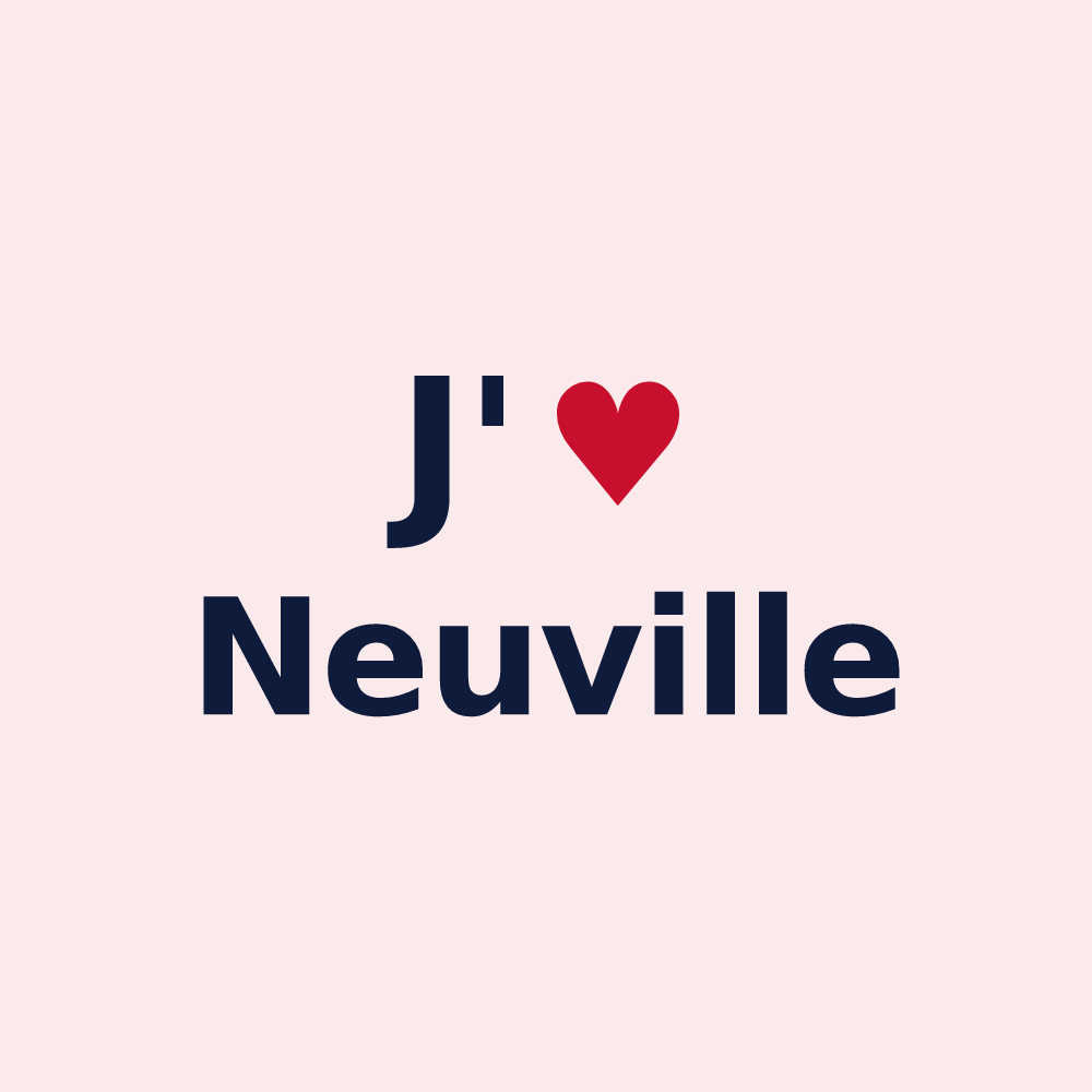 Magnet personnalisé Neuville — design J'aime Neuville