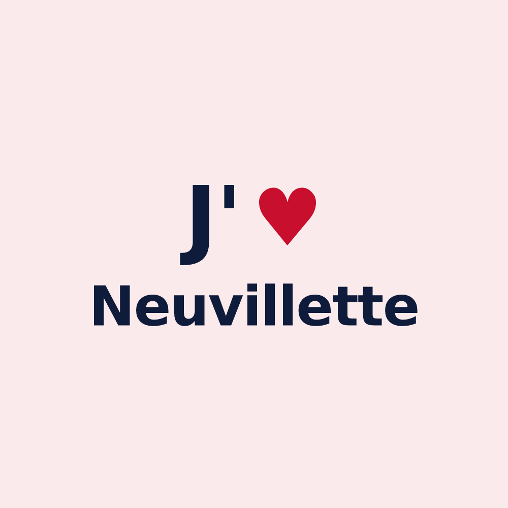 Magnet personnalisé Neuvillette — design J'aime Neuvillette