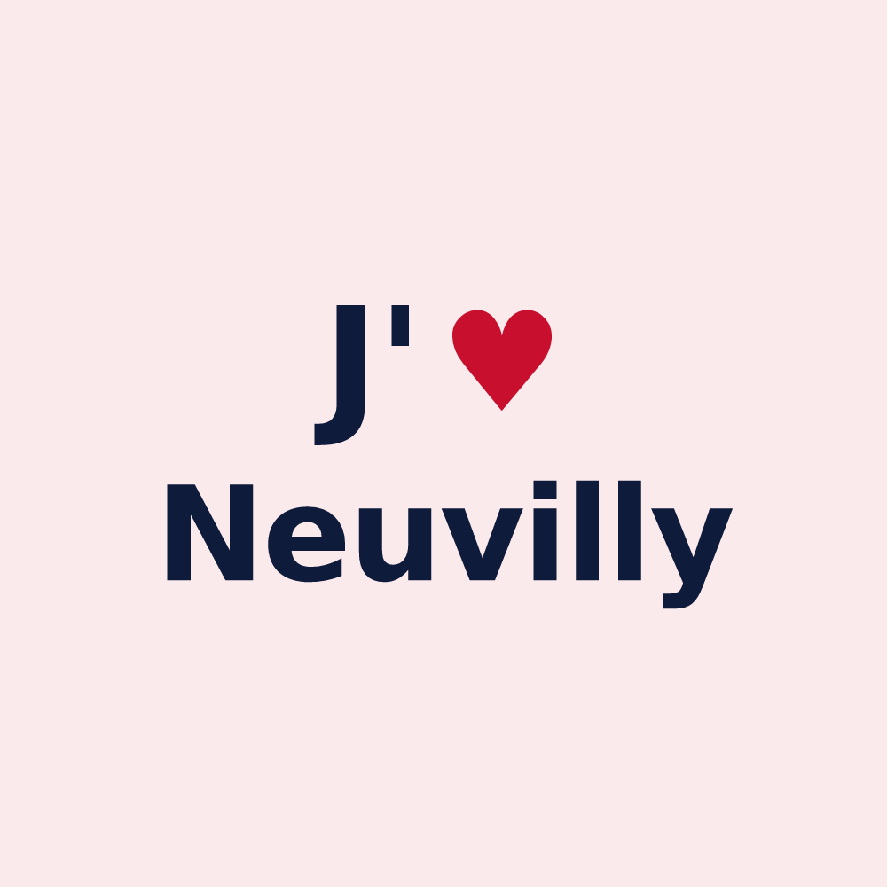 Magnet personnalisé Neuvilly — design J'aime Neuvilly