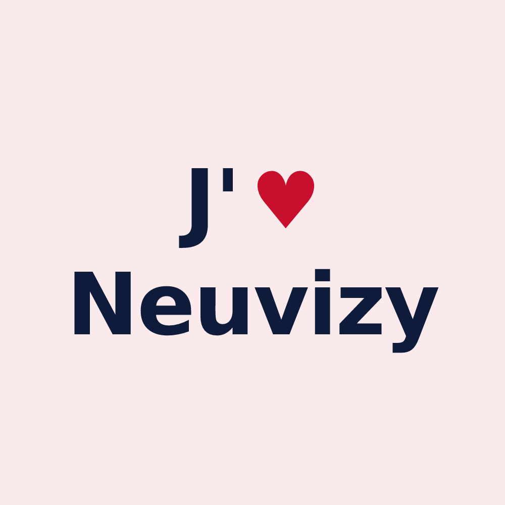 Magnet personnalisé Neuvizy — design J'aime Neuvizy